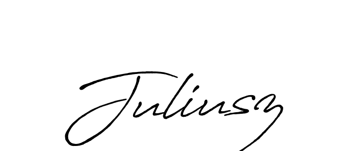 You should practise on your own different ways (Antro_Vectra_Bolder) to write your name (Juliusz) in signature. don't let someone else do it for you. Juliusz signature style 7 images and pictures png