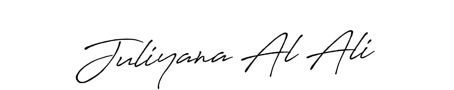 Use a signature maker to create a handwritten signature online. With this signature software, you can design (Antro_Vectra_Bolder) your own signature for name Juliyana Al Ali. Juliyana Al Ali signature style 7 images and pictures png