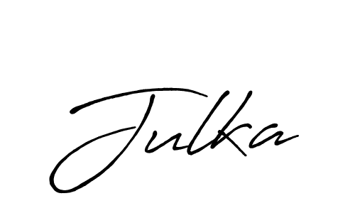Use a signature maker to create a handwritten signature online. With this signature software, you can design (Antro_Vectra_Bolder) your own signature for name Julka. Julka signature style 7 images and pictures png