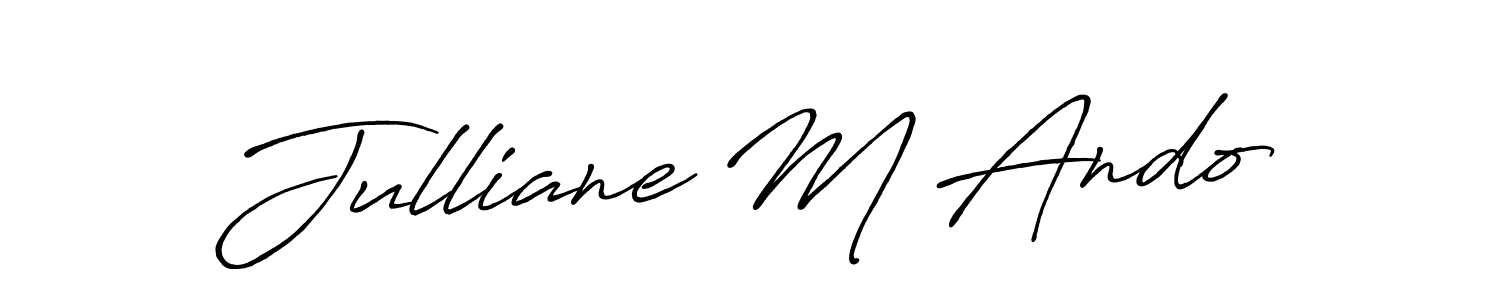 Make a short Julliane M Ando signature style. Manage your documents anywhere anytime using Antro_Vectra_Bolder. Create and add eSignatures, submit forms, share and send files easily. Julliane M Ando signature style 7 images and pictures png