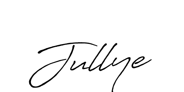 Make a beautiful signature design for name Jullye. With this signature (Antro_Vectra_Bolder) style, you can create a handwritten signature for free. Jullye signature style 7 images and pictures png