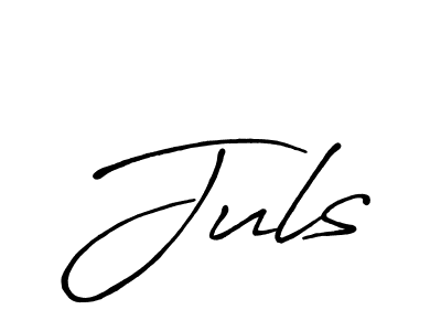 Use a signature maker to create a handwritten signature online. With this signature software, you can design (Antro_Vectra_Bolder) your own signature for name Juls. Juls signature style 7 images and pictures png