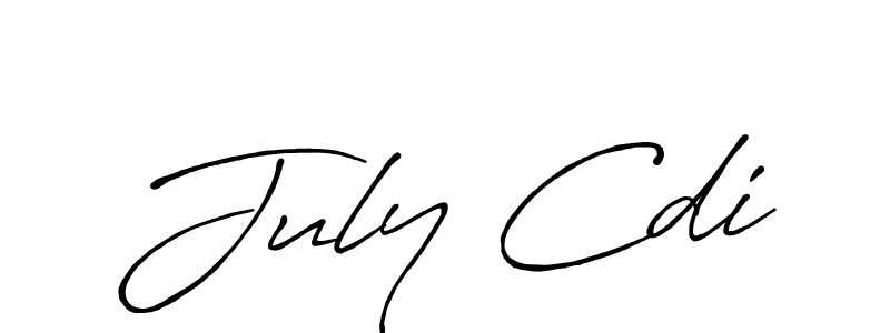 Design your own signature with our free online signature maker. With this signature software, you can create a handwritten (Antro_Vectra_Bolder) signature for name July Cdi. July Cdi signature style 7 images and pictures png