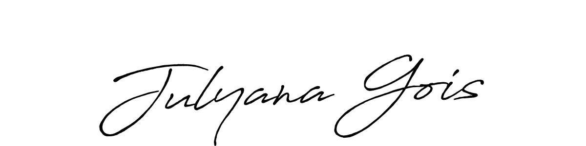 How to make Julyana Gois name signature. Use Antro_Vectra_Bolder style for creating short signs online. This is the latest handwritten sign. Julyana Gois signature style 7 images and pictures png
