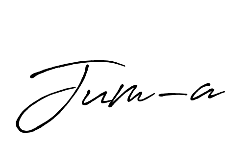 if you are searching for the best signature style for your name Jum-a. so please give up your signature search. here we have designed multiple signature styles  using Antro_Vectra_Bolder. Jum-a signature style 7 images and pictures png