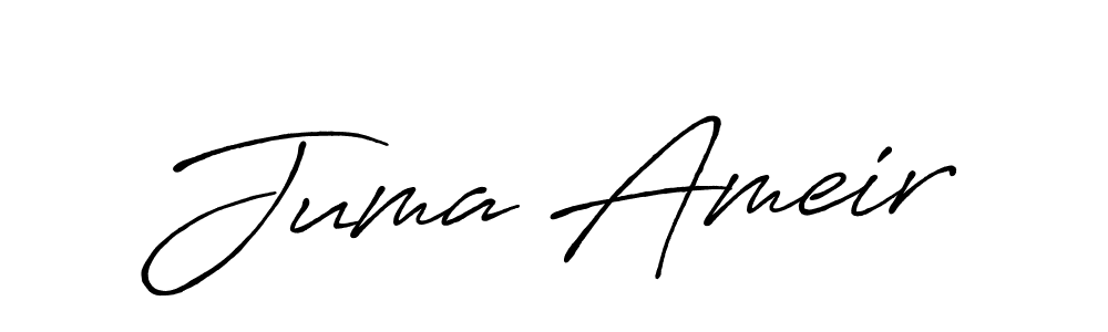 Make a beautiful signature design for name Juma Ameir. With this signature (Antro_Vectra_Bolder) style, you can create a handwritten signature for free. Juma Ameir signature style 7 images and pictures png