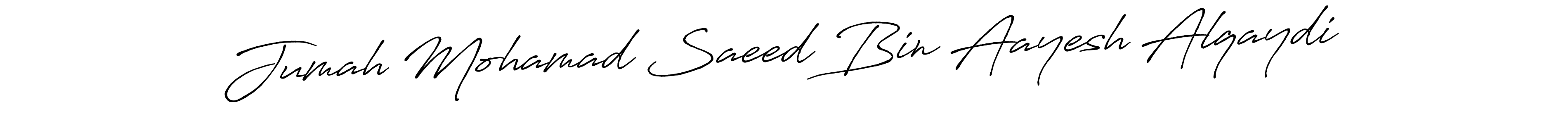 Create a beautiful signature design for name Jumah Mohamad Saeed Bin Aayesh Alqaydi. With this signature (Antro_Vectra_Bolder) fonts, you can make a handwritten signature for free. Jumah Mohamad Saeed Bin Aayesh Alqaydi signature style 7 images and pictures png