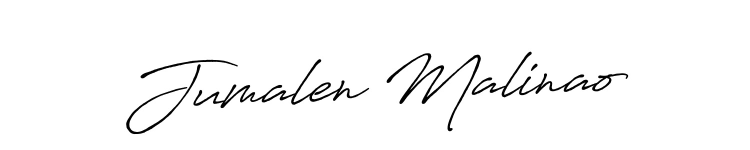 Antro_Vectra_Bolder is a professional signature style that is perfect for those who want to add a touch of class to their signature. It is also a great choice for those who want to make their signature more unique. Get Jumalen Malinao name to fancy signature for free. Jumalen Malinao signature style 7 images and pictures png