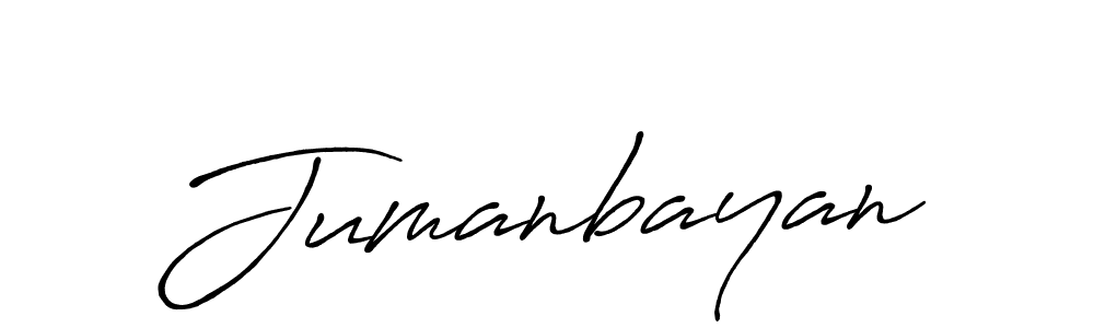 Create a beautiful signature design for name Jumanbayan. With this signature (Antro_Vectra_Bolder) fonts, you can make a handwritten signature for free. Jumanbayan signature style 7 images and pictures png