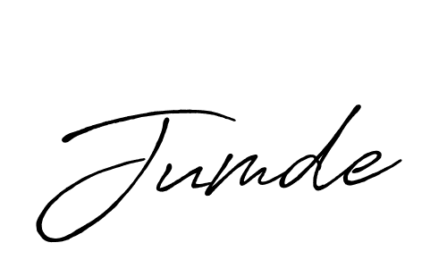 Jumde stylish signature style. Best Handwritten Sign (Antro_Vectra_Bolder) for my name. Handwritten Signature Collection Ideas for my name Jumde. Jumde signature style 7 images and pictures png