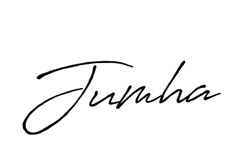 How to make Jumha signature? Antro_Vectra_Bolder is a professional autograph style. Create handwritten signature for Jumha name. Jumha signature style 7 images and pictures png