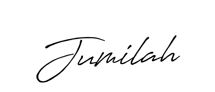 Jumilah stylish signature style. Best Handwritten Sign (Antro_Vectra_Bolder) for my name. Handwritten Signature Collection Ideas for my name Jumilah. Jumilah signature style 7 images and pictures png