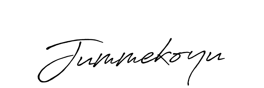 Design your own signature with our free online signature maker. With this signature software, you can create a handwritten (Antro_Vectra_Bolder) signature for name Jummekoyu. Jummekoyu signature style 7 images and pictures png