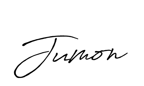 How to make Jumon signature? Antro_Vectra_Bolder is a professional autograph style. Create handwritten signature for Jumon name. Jumon signature style 7 images and pictures png