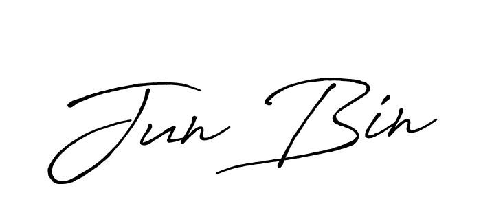 Create a beautiful signature design for name Jun Bin. With this signature (Antro_Vectra_Bolder) fonts, you can make a handwritten signature for free. Jun Bin signature style 7 images and pictures png
