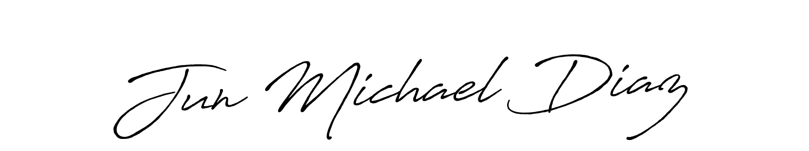 Similarly Antro_Vectra_Bolder is the best handwritten signature design. Signature creator online .You can use it as an online autograph creator for name Jun Michael Diaz. Jun Michael Diaz signature style 7 images and pictures png