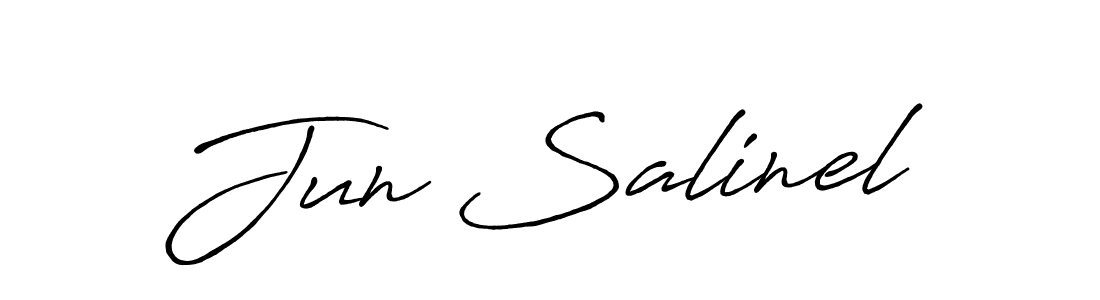 You should practise on your own different ways (Antro_Vectra_Bolder) to write your name (Jun Salinel) in signature. don't let someone else do it for you. Jun Salinel signature style 7 images and pictures png