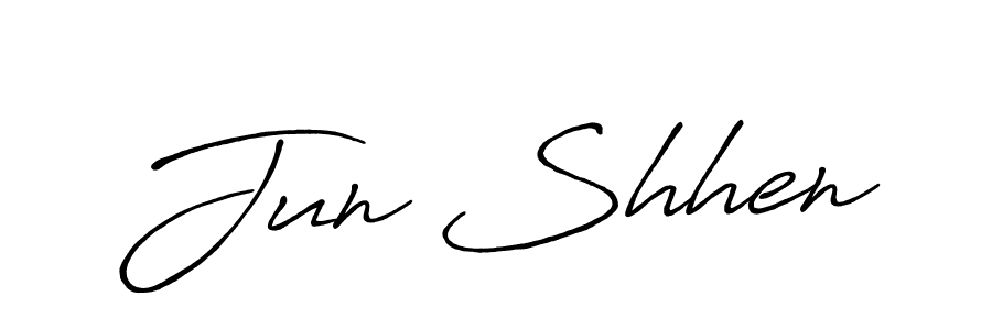 Make a short Jun Shhen signature style. Manage your documents anywhere anytime using Antro_Vectra_Bolder. Create and add eSignatures, submit forms, share and send files easily. Jun Shhen signature style 7 images and pictures png