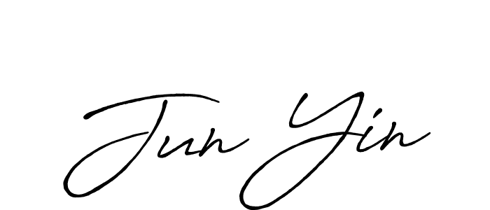 Also You can easily find your signature by using the search form. We will create Jun Yin name handwritten signature images for you free of cost using Antro_Vectra_Bolder sign style. Jun Yin signature style 7 images and pictures png