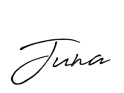 Use a signature maker to create a handwritten signature online. With this signature software, you can design (Antro_Vectra_Bolder) your own signature for name Juna. Juna signature style 7 images and pictures png