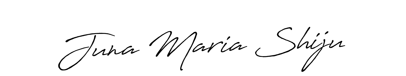 Juna Maria Shiju stylish signature style. Best Handwritten Sign (Antro_Vectra_Bolder) for my name. Handwritten Signature Collection Ideas for my name Juna Maria Shiju. Juna Maria Shiju signature style 7 images and pictures png