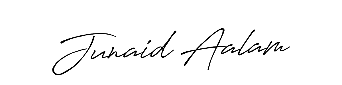 Also You can easily find your signature by using the search form. We will create Junaid Aalam name handwritten signature images for you free of cost using Antro_Vectra_Bolder sign style. Junaid Aalam signature style 7 images and pictures png