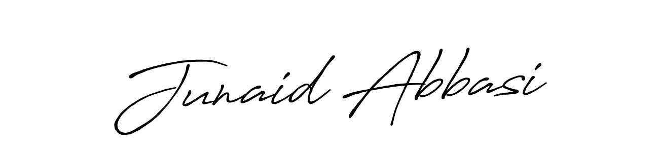 Design your own signature with our free online signature maker. With this signature software, you can create a handwritten (Antro_Vectra_Bolder) signature for name Junaid Abbasi. Junaid Abbasi signature style 7 images and pictures png