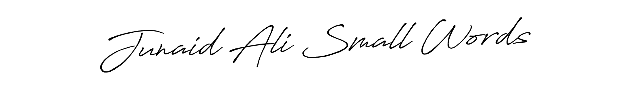 Design your own signature with our free online signature maker. With this signature software, you can create a handwritten (Antro_Vectra_Bolder) signature for name Junaid Ali Small Words. Junaid Ali Small Words signature style 7 images and pictures png