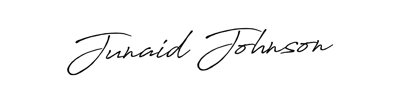 Make a beautiful signature design for name Junaid Johnson. With this signature (Antro_Vectra_Bolder) style, you can create a handwritten signature for free. Junaid Johnson signature style 7 images and pictures png