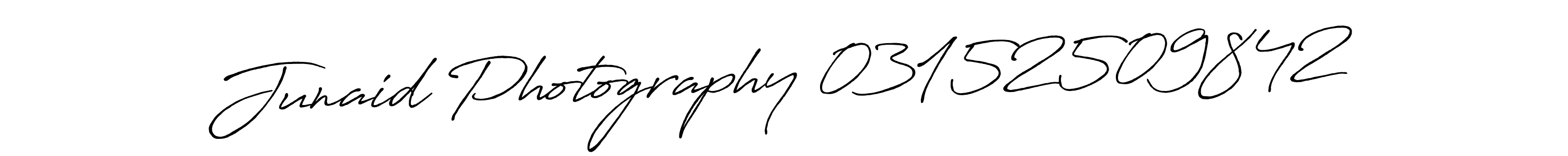 Make a beautiful signature design for name Junaid Photography 03152509842. With this signature (Antro_Vectra_Bolder) style, you can create a handwritten signature for free. Junaid Photography 03152509842 signature style 7 images and pictures png