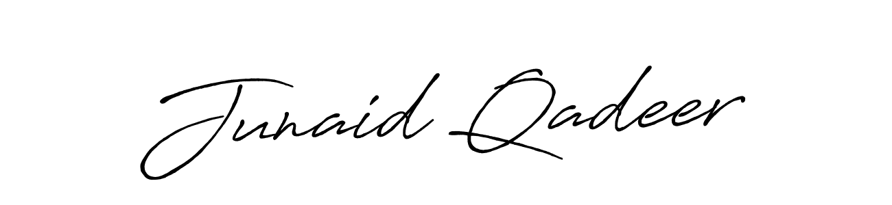Junaid Qadeer stylish signature style. Best Handwritten Sign (Antro_Vectra_Bolder) for my name. Handwritten Signature Collection Ideas for my name Junaid Qadeer. Junaid Qadeer signature style 7 images and pictures png