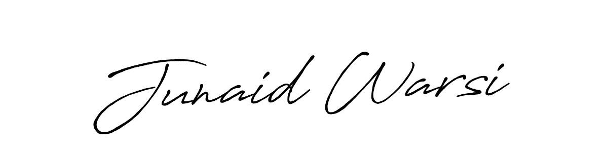 Design your own signature with our free online signature maker. With this signature software, you can create a handwritten (Antro_Vectra_Bolder) signature for name Junaid Warsi. Junaid Warsi signature style 7 images and pictures png