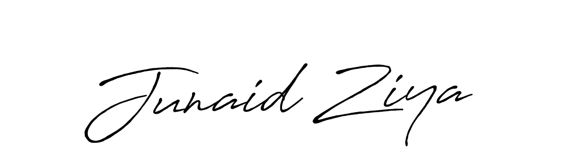 Use a signature maker to create a handwritten signature online. With this signature software, you can design (Antro_Vectra_Bolder) your own signature for name Junaid Ziya. Junaid Ziya signature style 7 images and pictures png