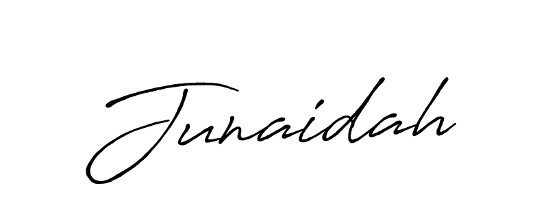 Design your own signature with our free online signature maker. With this signature software, you can create a handwritten (Antro_Vectra_Bolder) signature for name Junaidah. Junaidah signature style 7 images and pictures png