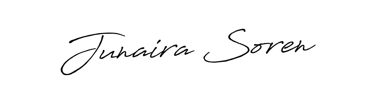 Junaira Soren stylish signature style. Best Handwritten Sign (Antro_Vectra_Bolder) for my name. Handwritten Signature Collection Ideas for my name Junaira Soren. Junaira Soren signature style 7 images and pictures png
