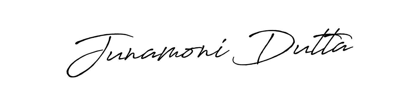 Make a beautiful signature design for name Junamoni Dutta. With this signature (Antro_Vectra_Bolder) style, you can create a handwritten signature for free. Junamoni Dutta signature style 7 images and pictures png