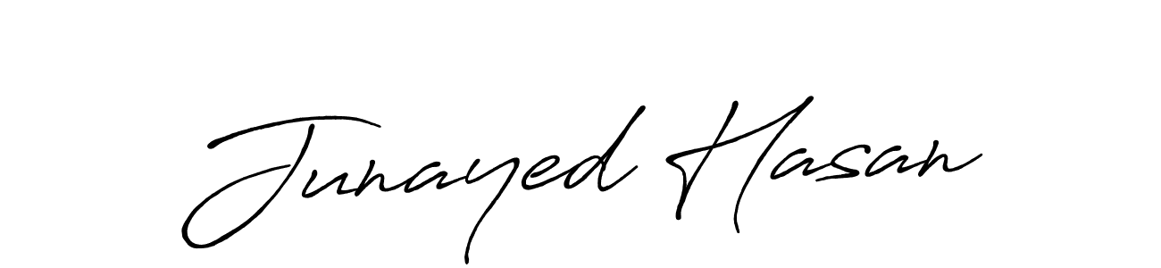 Make a beautiful signature design for name Junayed Hasan. With this signature (Antro_Vectra_Bolder) style, you can create a handwritten signature for free. Junayed Hasan signature style 7 images and pictures png