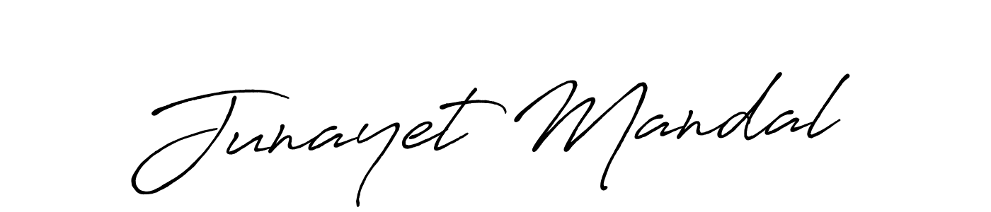 Also we have Junayet Mandal name is the best signature style. Create professional handwritten signature collection using Antro_Vectra_Bolder autograph style. Junayet Mandal signature style 7 images and pictures png