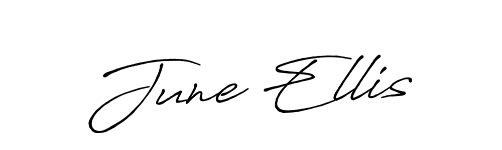 Also we have June Ellis name is the best signature style. Create professional handwritten signature collection using Antro_Vectra_Bolder autograph style. June Ellis signature style 7 images and pictures png