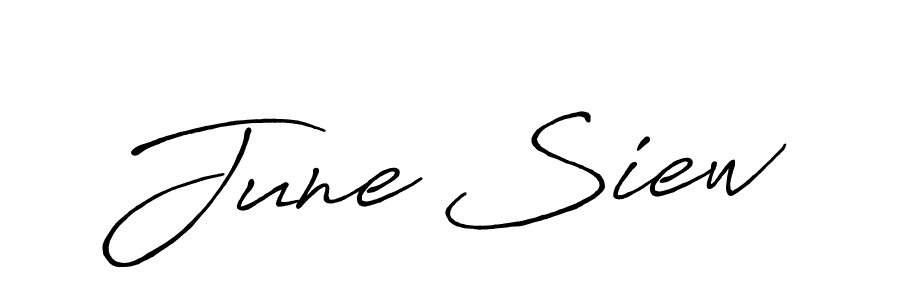 You should practise on your own different ways (Antro_Vectra_Bolder) to write your name (June Siew) in signature. don't let someone else do it for you. June Siew signature style 7 images and pictures png