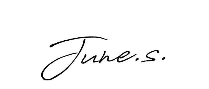 Make a beautiful signature design for name June.s.. Use this online signature maker to create a handwritten signature for free. June.s. signature style 7 images and pictures png