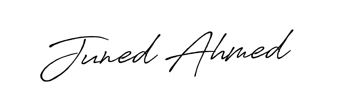 You should practise on your own different ways (Antro_Vectra_Bolder) to write your name (Juned Ahmed) in signature. don't let someone else do it for you. Juned Ahmed signature style 7 images and pictures png