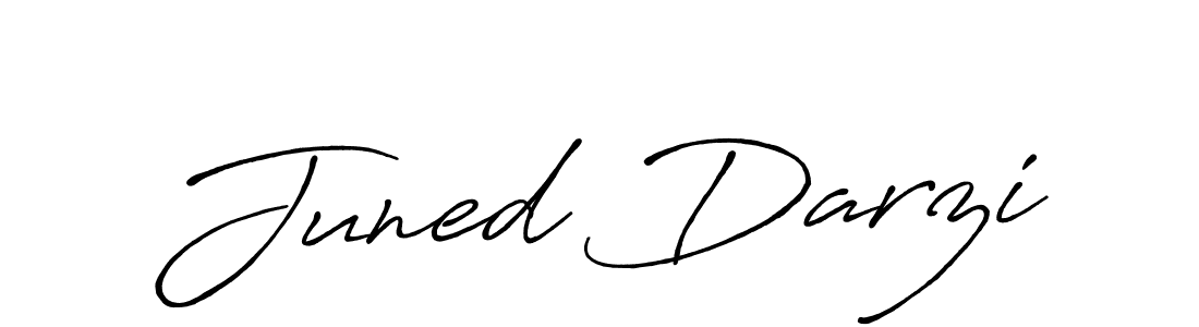 Design your own signature with our free online signature maker. With this signature software, you can create a handwritten (Antro_Vectra_Bolder) signature for name Juned Darzi. Juned Darzi signature style 7 images and pictures png