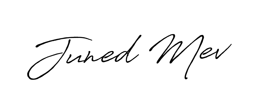 Also You can easily find your signature by using the search form. We will create Juned Mev name handwritten signature images for you free of cost using Antro_Vectra_Bolder sign style. Juned Mev signature style 7 images and pictures png