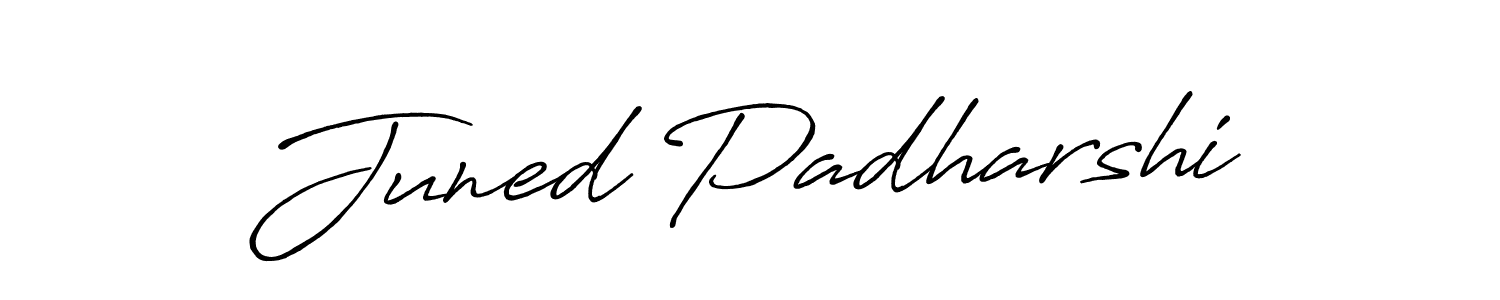 The best way (Antro_Vectra_Bolder) to make a short signature is to pick only two or three words in your name. The name Juned Padharshi include a total of six letters. For converting this name. Juned Padharshi signature style 7 images and pictures png