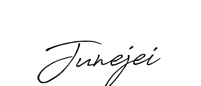 Junejei stylish signature style. Best Handwritten Sign (Antro_Vectra_Bolder) for my name. Handwritten Signature Collection Ideas for my name Junejei. Junejei signature style 7 images and pictures png