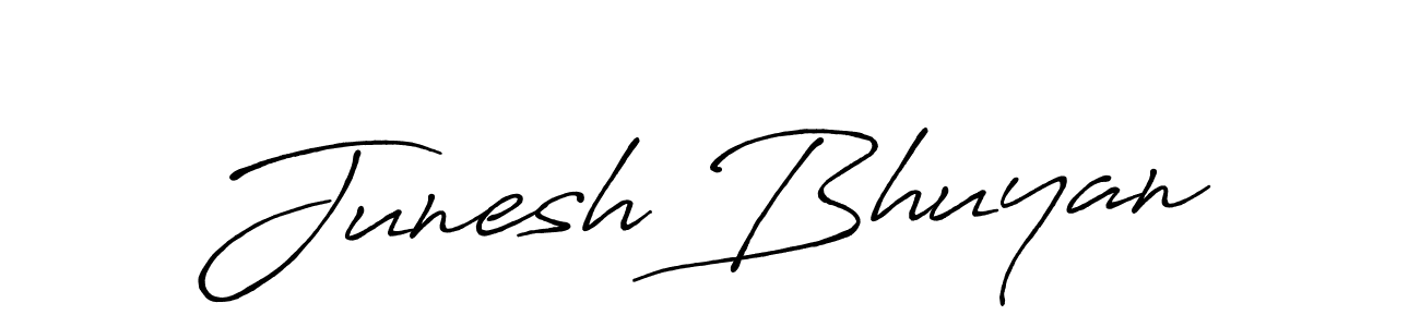 Design your own signature with our free online signature maker. With this signature software, you can create a handwritten (Antro_Vectra_Bolder) signature for name Junesh Bhuyan. Junesh Bhuyan signature style 7 images and pictures png