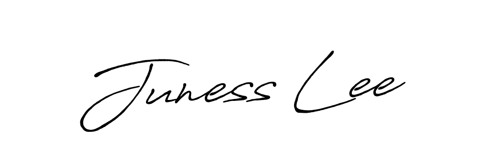 Also we have Juness Lee name is the best signature style. Create professional handwritten signature collection using Antro_Vectra_Bolder autograph style. Juness Lee signature style 7 images and pictures png