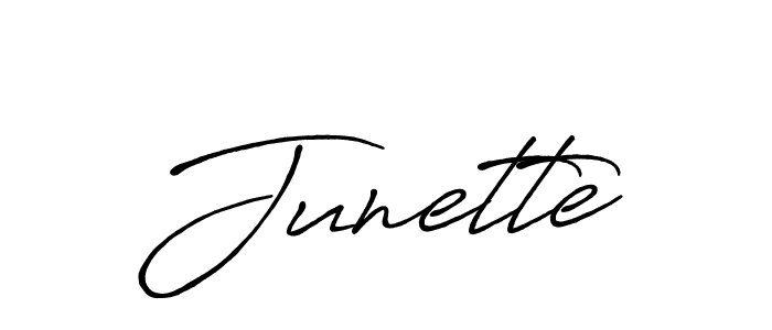 You should practise on your own different ways (Antro_Vectra_Bolder) to write your name (Junette) in signature. don't let someone else do it for you. Junette signature style 7 images and pictures png