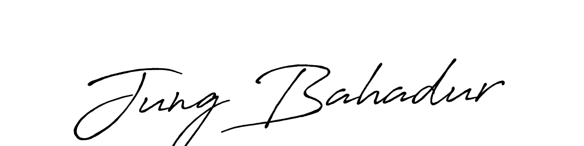 Use a signature maker to create a handwritten signature online. With this signature software, you can design (Antro_Vectra_Bolder) your own signature for name Jung Bahadur. Jung Bahadur signature style 7 images and pictures png